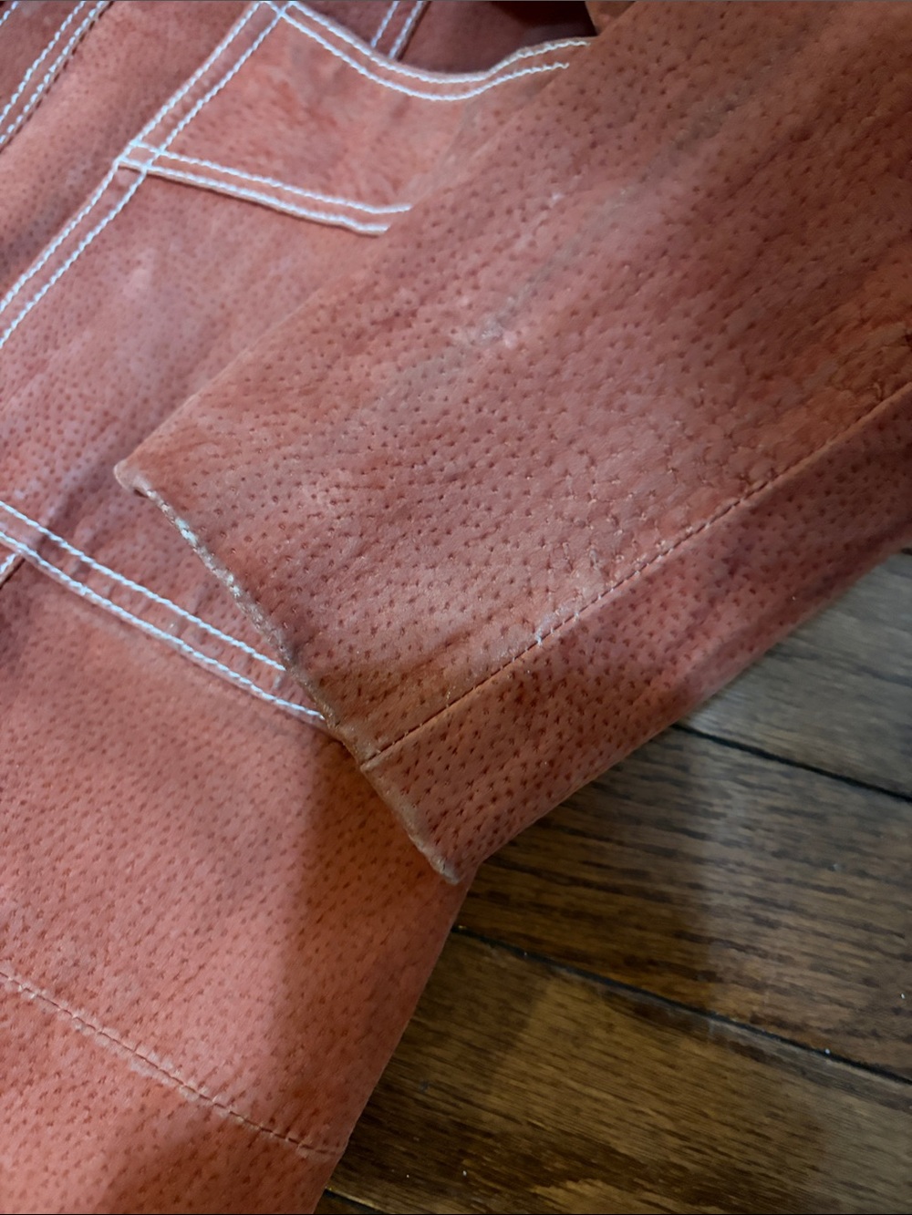 Rust suede Belted Trench Coat - Women's - Picture 5 of 6